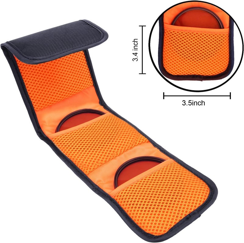 Sunmns 3 Pocket Camera Lens Filter Carry Case Bag Pouch for Filters 25 mm to 77 mm - Image 4